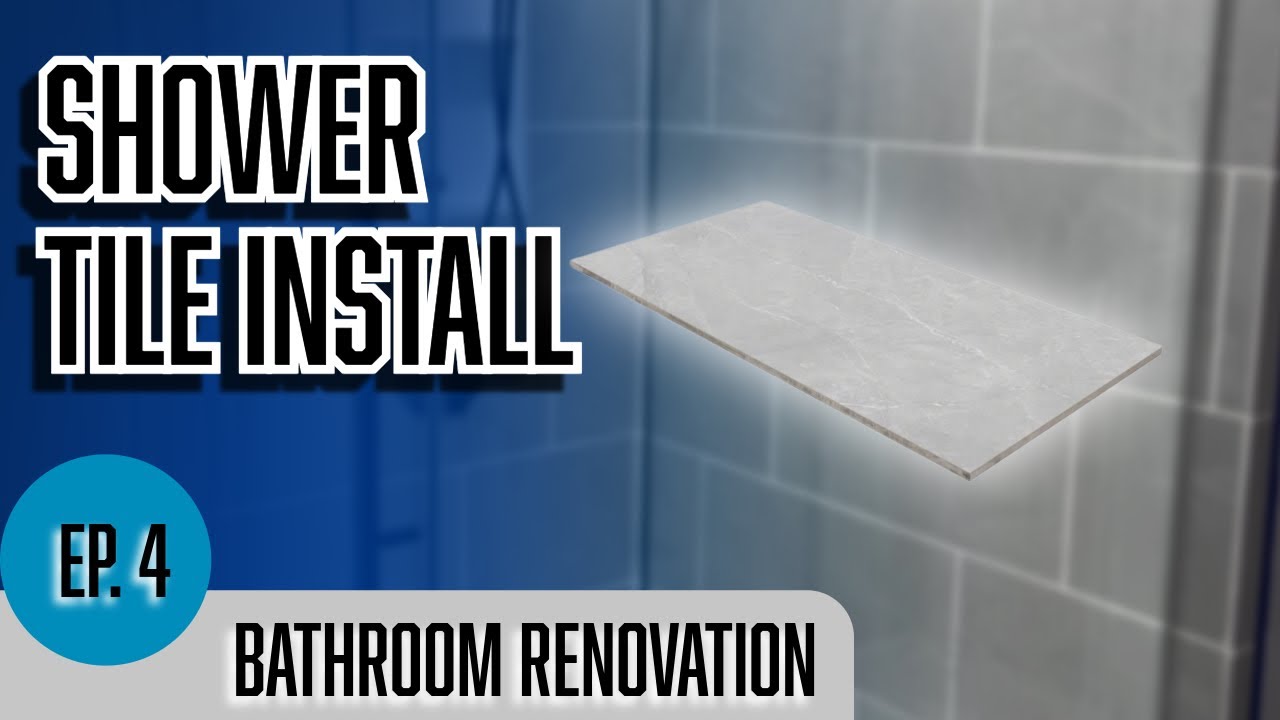 How to Install Porcelain Tile on a Shower Wall (Satori Palisade Grigio ...