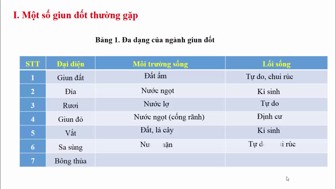 Bài 17: Một số giun đốt khác và đặc điểm chung của... - youtube