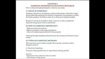 CLN 751: Sampling Methods in Linguistics Research - L4
