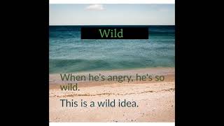 معنى كلمة wild وكيفية نطقها وكلمات تانية فيها كلمة wild
