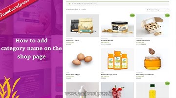 How to add category names on the shop page | Tamil