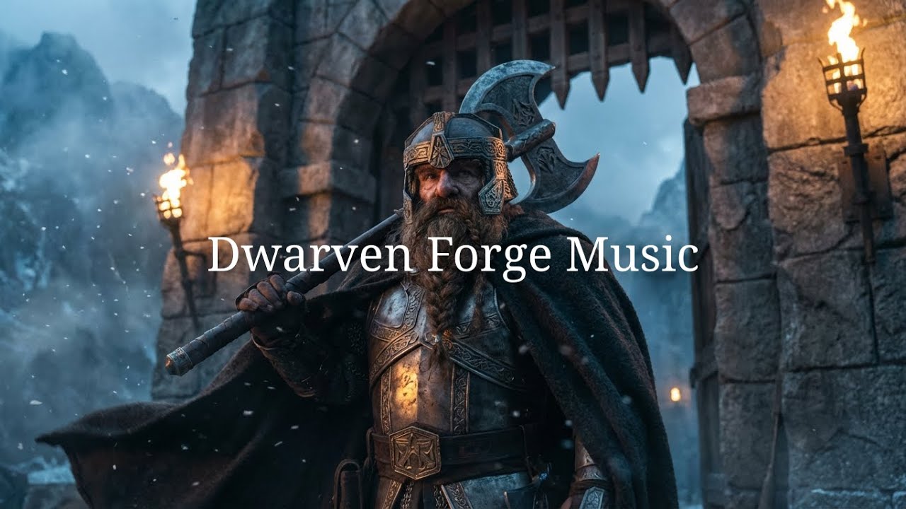 Dwarven Forge Music for Focus & RPG | Hammer & Anvil Fantasy Ambience (2 Hours)