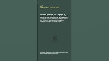 DER - Distinguished Encoding Rules - Security+