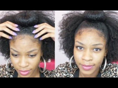 Half up Half Down Bun for Natural Hair- Bad Hair Day Fix - YouTube