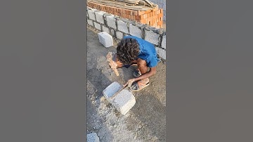 Solid block cutting skills 👍 #shorts #shortsfeed #construction #skills