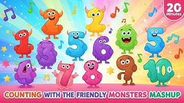 Counting with the Friendly Monsters Mashup | Fun Numbers Song for Kids | Animagic Studio