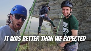 Our FIRST time climbing outdoors | Top Roping