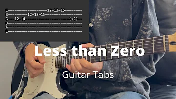 Less than zero by The Weeknd | Guitar Tabs