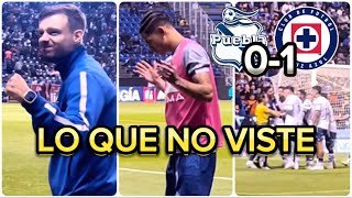 ⚠ Festejo detrás de cámaras, Anselmi reacciona al gol y el rezo de Antuna en el Puebla vs Cruz Azul