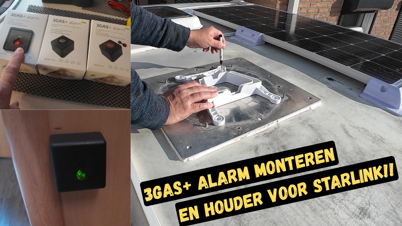 Camper beveiliging 3GAS+ Alarm monteren Gas, Narcose, co meter!!