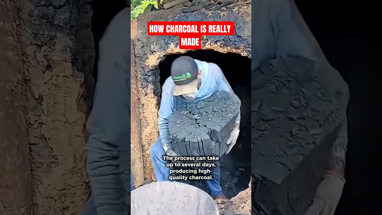 Традиционный процесс производства древесного угля, которого вы никогда не видели.