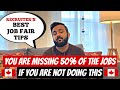 Recruiter explains  how to get a job at a job fair in canada