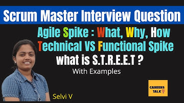 Agile Spike I scrum spike I technical spike I functional spike I Scrum Master Interview Question