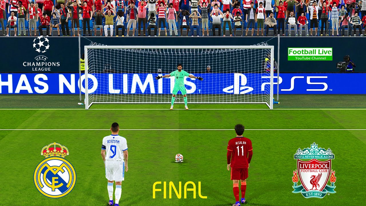 Champions League 2022 Final Real Madrid Vs Liverpool Penalty Shootout eFootball PES Gameplay
