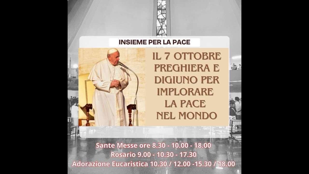 7 Ottobre Madonna del rosario giornata di preghiera e digiuno per la