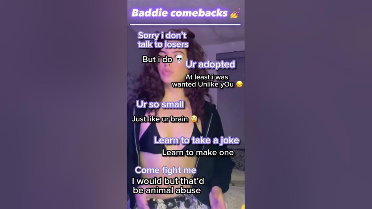 Baddie comebacks if you need them 💅 baddie comebacks roast YouTube