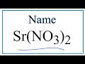 Strontium Nitrate and Nitrate Ions