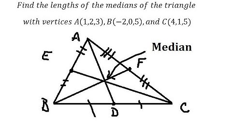 3D Geometry: Find the lengths of the medians of the triangle vertices A(1,2,3),B(-2,0,5),C(4,1,5)