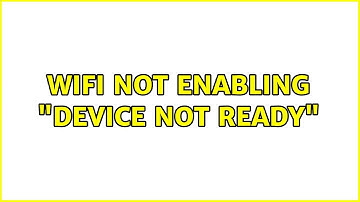 Ubuntu: wifi not enabling "device not ready"