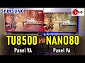 Samsung TU8500 vs LG NANO80: Smart TVs 4K con Paneles VA ¿Cuál tiene menos Clouding?