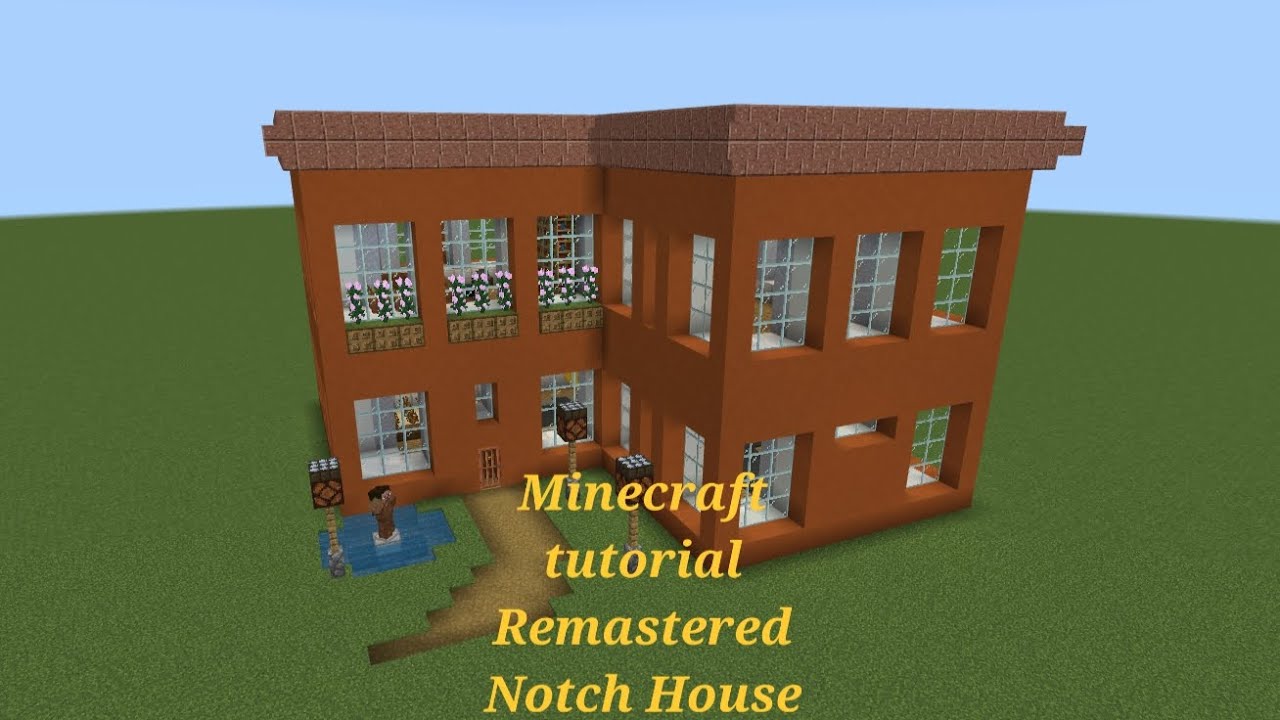 Minecraft tutorial Notch House - YouTube