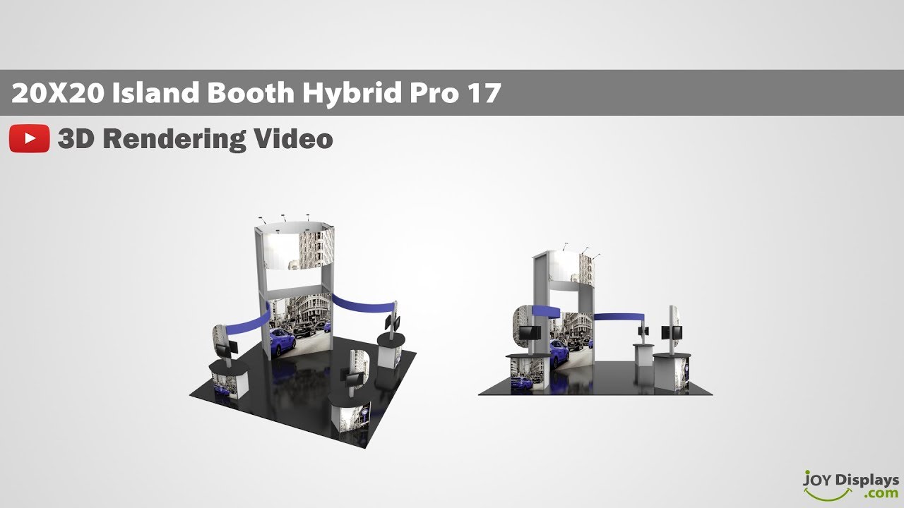20X20 Trade Show Exhibit - Island Booth Hybrid Pro 17 - YouTube