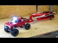 RC ADVENTURES - Beast 4x4 with a Cormier Boat Trailer - Traxxas Spartan Speed Boat in Tow!