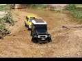 タミヤCC-01クローラー車 小川走行遊び Tamiya CC-01 Crawler Vehicle Ogawa Traveling Play