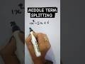 Algebraic expressions #Middle  term splitting #ytshorts#viralvideos #viralshorts#viral#viral