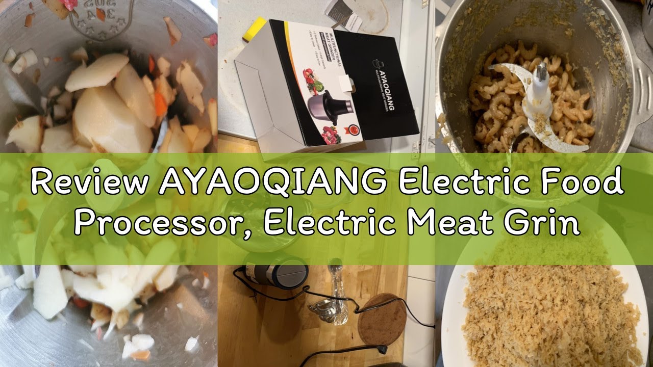 Review AYAOQIANG Electric Food Processor, Electric Meat Grinder,Mini Chopper,2L Food Grade 304 Stain