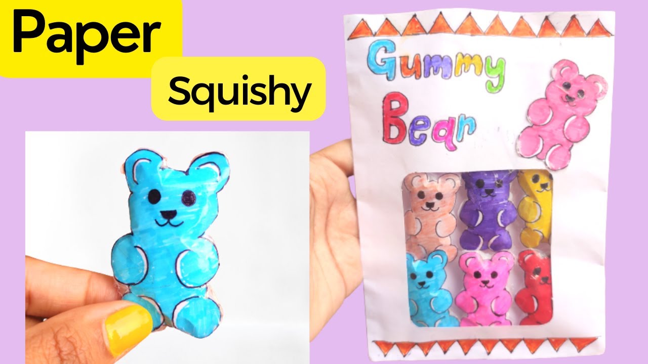 DIY Paper Squishy, Gummy bear squishy