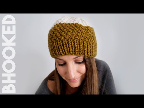 Double Moss Stitch Knit Hat Tutorial For Beginners Youtube