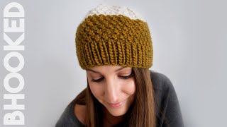 Double Moss Stitch Knit Hat (Easy to Follow for New Knitters!)