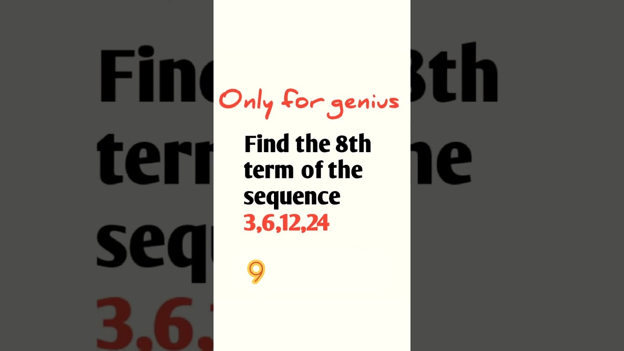 Maths sequence quiz questions and answers | maths quiz Shorts videos