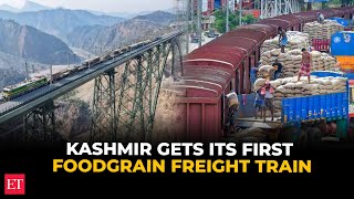 Kashmir joins India’s freight rail map as FCI’s first foodgrain train arrives