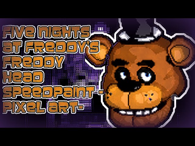 Fnaf 1 freddy head pixel art