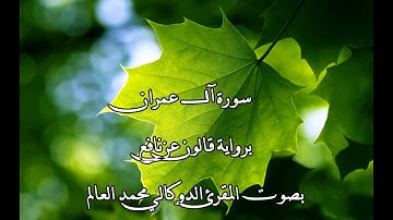 سورة آل عمران بصوت المقرئ الدوكالي محمد العالم