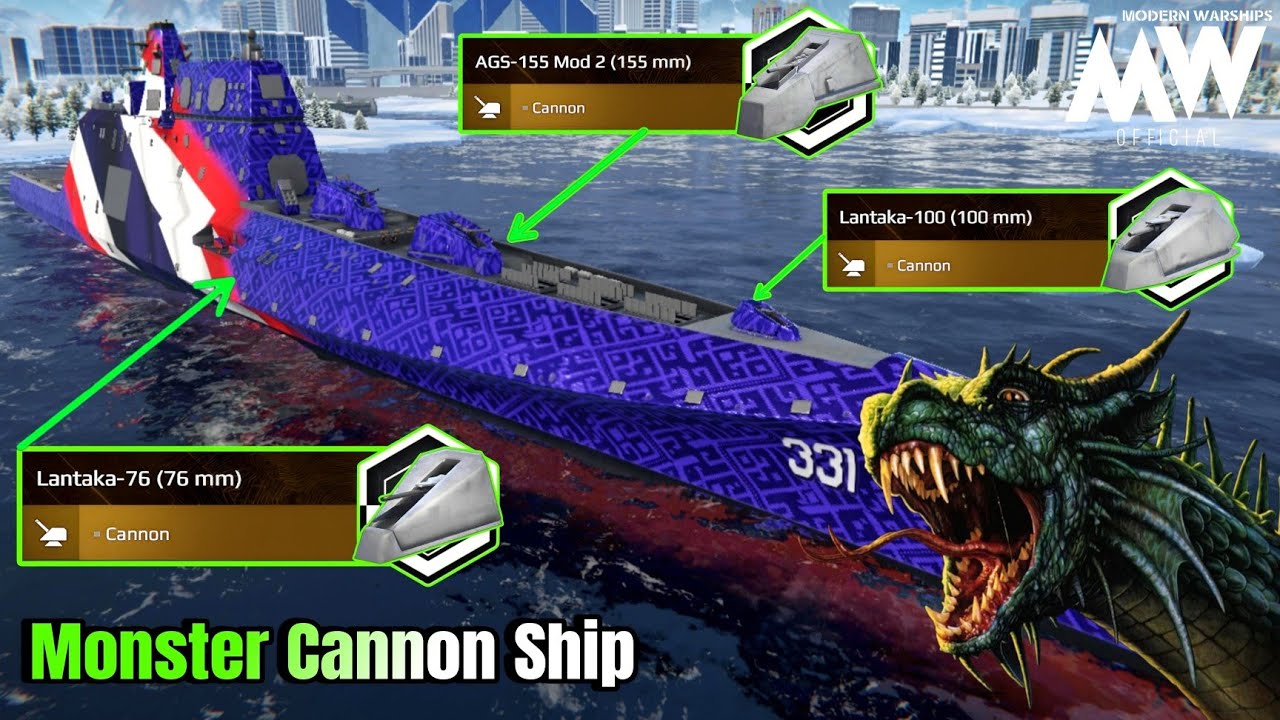 Brutal Cannon Ship With High DPM 🔥 - Modern Warships 