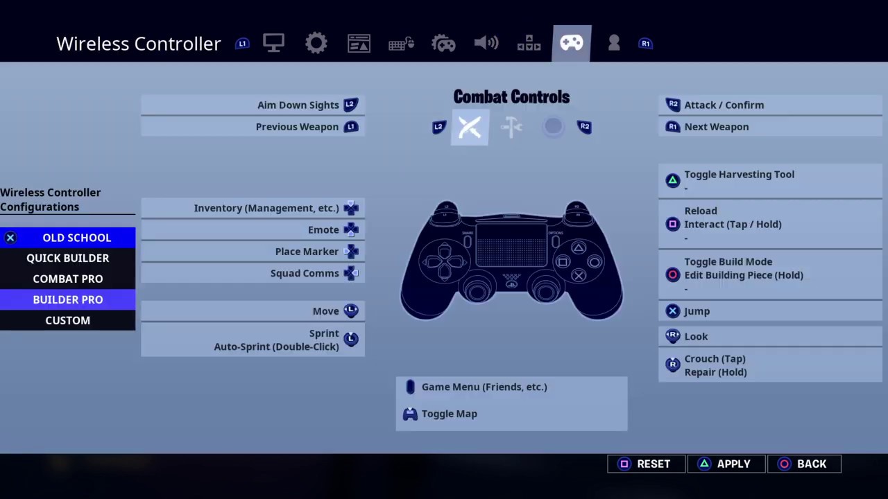 Fortnite best setting for controller player ps4 chapter 2 season 3