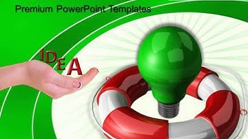 green bulb idea technology powerpoint templates and powerpoint themes 0812