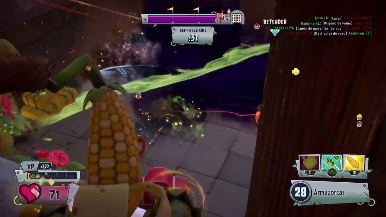 Jugando en linea garden Warfare
