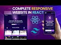 React JS Project | Build a Complete Responsive Website in React With TailwindCss V4.1 – Step by Step