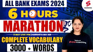 All Bank Exams 2024 | English Marathon | Complete Vocabulary In One Short | By Harshita Ma'am