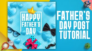 Father's Day Poster design photoshop tutorial screenshot 2