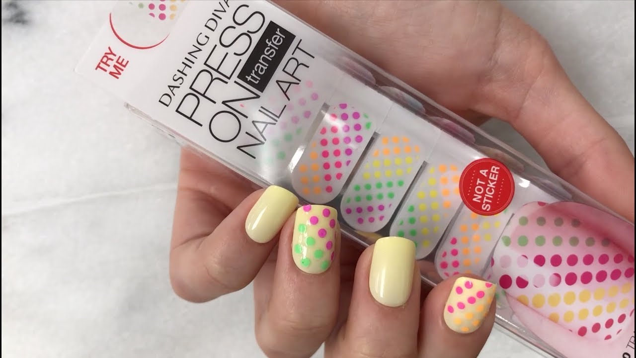 Press On Transfer Nail Art How To YouTube