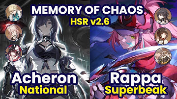 E2S1 ACHERON & E0S1 RAPPA | MOC 12 FULL STAR | HONKAI STARRAIL 2.6