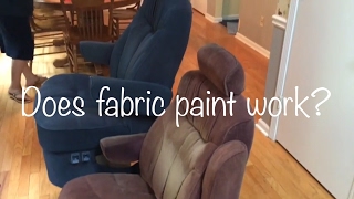 Fabric spray painting rv chairs