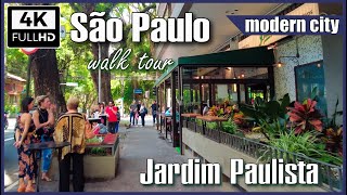 [4K] Sao Paulo walk - Jardim Paulista - Sao Paulo walk tour 4k - Sao Paulo modern city - HD World BR