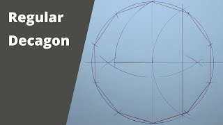 How to draw a decagon inside a circle