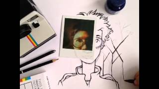 In the park with Polaroid & sketch book with Dita  #art #illustration...